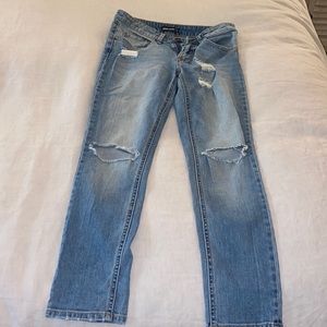 Glassons mid rise, straight leg light wash jeans